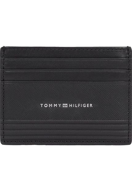 Tarjetero Negro Business Con Logo Tommy Hilfiger