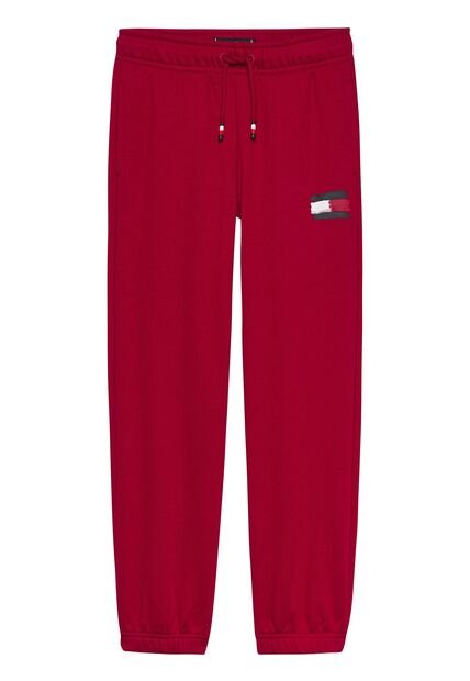 Joggers Rojo De Corte Regular Con Logo Tommy Hilfiger