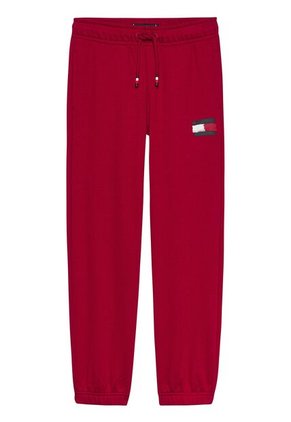 Joggers Rojo De Corte Regular Con Logo Tommy Hilfiger