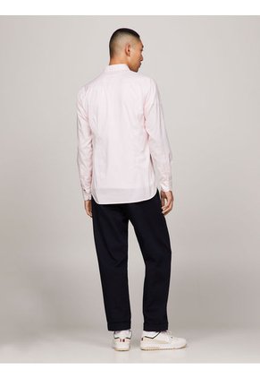 Camisa Th Flex Slim Con Microestampado Tommy Hilfiger