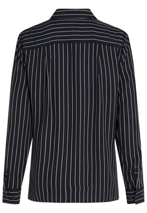 Camisa Azul Oscuro De Rayas Estilo Cuerda Tommy Hilfiger