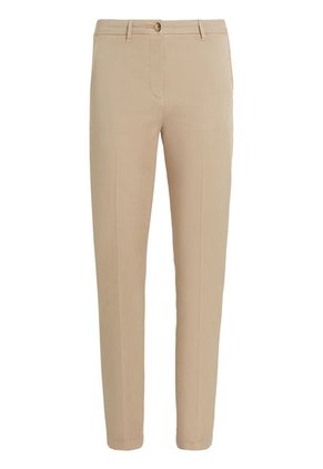 Pantalón Chino De Sarga Con Corte Slim Mujer Beige Tommy Hilfiger
