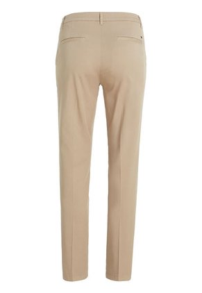 Pantalón Chino De Sarga Con Corte Slim Mujer Beige Tommy Hilfiger