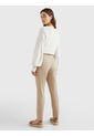 Pantalón Chino De Sarga Con Corte Slim Mujer Beige Tommy Hilfiger de Tommy Hilfiger