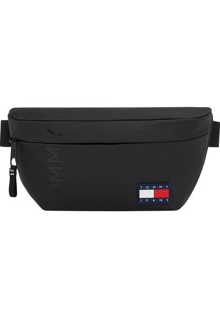 Canguro Negro Daily Con Logo Engomado Tommy Hilfiger