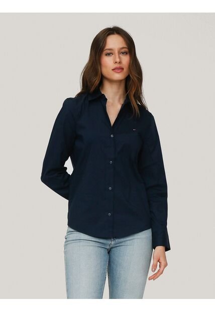 Camisa Multicolor De Popelín De Corte Regular Tommy Hilfiger