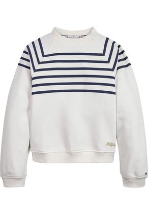Saco Con Rayas Marineras Y Logo Niña Blanco Tommy Hilfiger