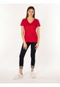 Camiseta Heritage De Cuello V Mujer Rojo Tommy Hilfiger de Tommy Hilfiger