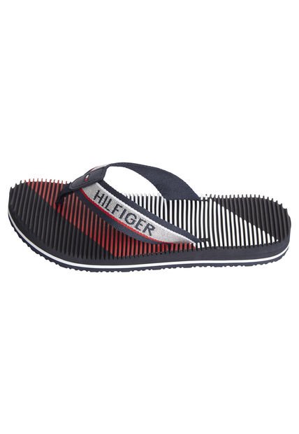 Sandalias Azul Con Logo Tommy Hilfiger