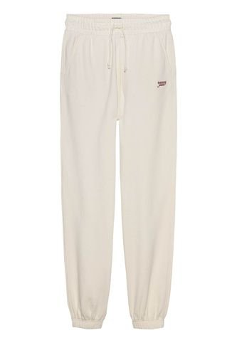 Joggers Blanco Signature Amplios Con Bajo Elástico Tommy Jeans Tommy Hilfiger