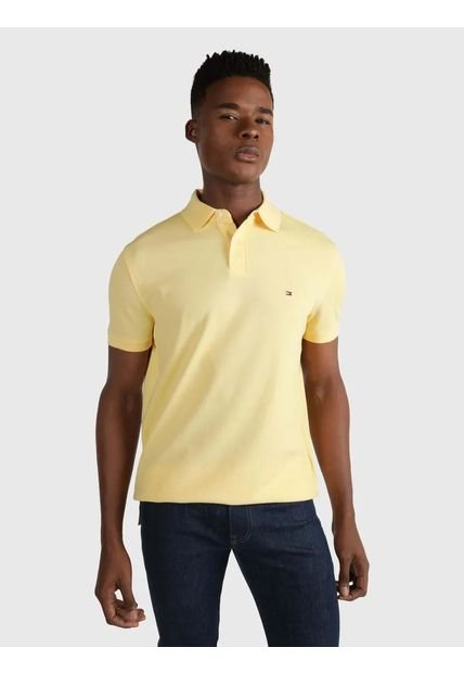 Polo Amarillo 1985 De Corte Regular Para Hombre Tommy Hilfiger