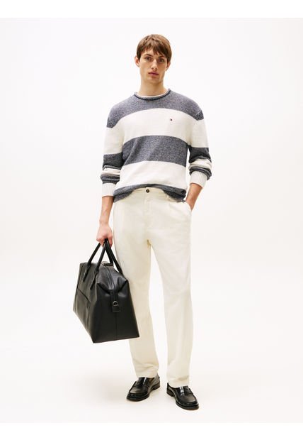 Saco Azul Con Cuello Redondo Enrollado Tommy Hilfiger