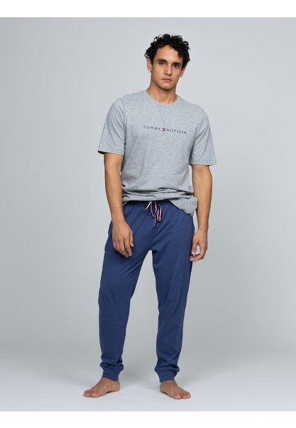 Set Multicolor De Pijama Navy De Camiseta Y Pantalón Tommy Hilfiger