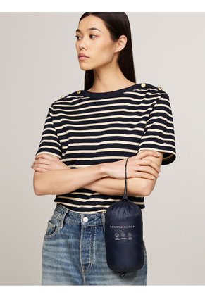 Chaqueta Azul Acolchada Plegable Con Relleno Tommy Hilfiger