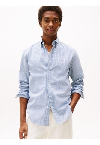 Camisa Celeste Flex Poplin De Manga Larga Tommy Hilfiger Tommy Hilfiger