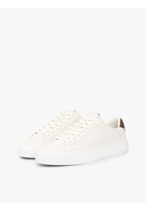 Tenis Beige De Cuero Con Suela Cupsole Tommy Hilfiger