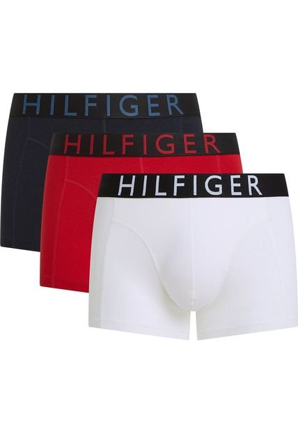 Pack Multicolor De 3 Calzoncillos Trunk Con Inscripción Tommy Hilfiger
