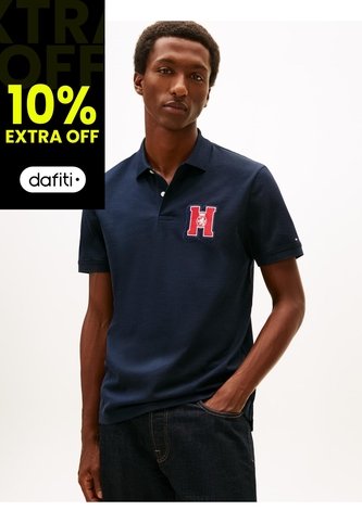 Polo Azul Marino De Corte Regular Con Logo Gráfico Tommy Hilfiger Tommy Hilfiger