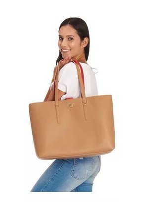 Bolso Grande Con Asa Mujer Marrón Tommy Hilfiger Mujer Marrón Tommy Hilfiger