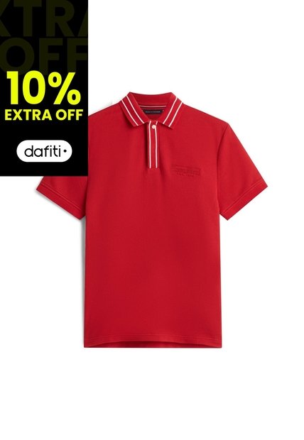 Polo Rojo De Corte Regular Con Logo Tommy Hilfiger