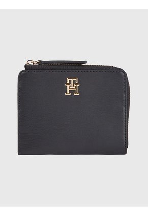 Cartera Mediana Fina Con Monograma Mujer Negro Tommy Hilfiger