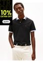 Polo Negro De Corte Regular Con Logo Tommy Hilfiger de Tommy Hilfiger