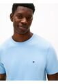 Camiseta Celeste De Cuello Redondo Con Logo Bordado Tommy Hilfiger de Tommy Hilfiger