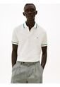 Polo Blanco De Corte Regular Con Logo Tommy Hilfiger de Tommy Hilfiger