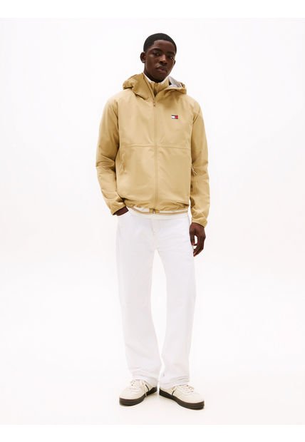 Cortavientos Beige De Corte Amplio Con Cremallera Tommy Jeans