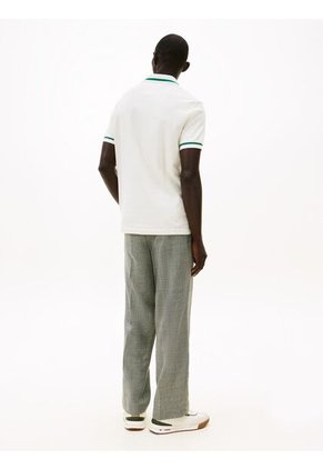 Polo Blanco De Corte Regular Con Logo Tommy Hilfiger