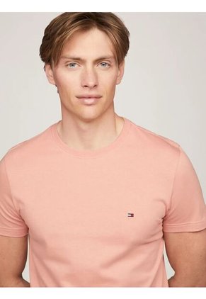 Camiseta Beige Essential Con Logo Tommy Hilfiger