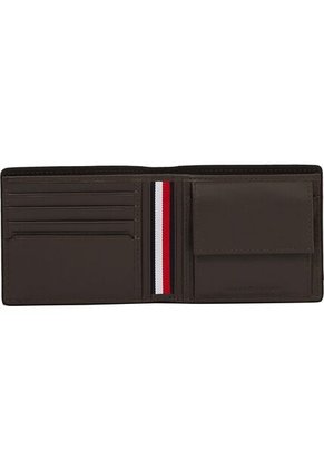 Billetera Marrón Corporate De Cuero Con Monedero Tommy Hilfiger