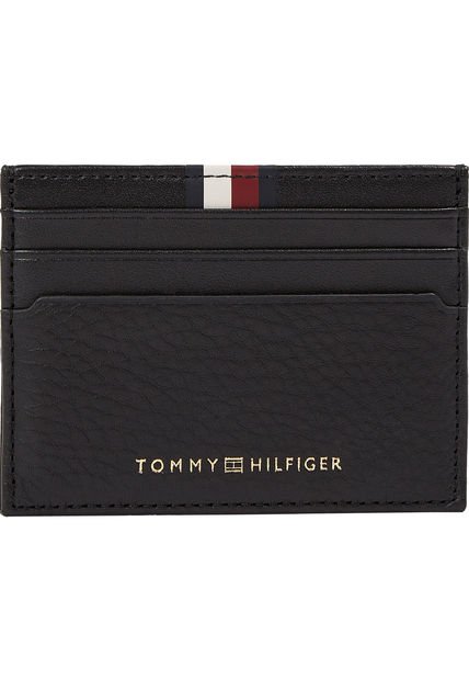 Tarjetero Cuero De Alta Calidad Hombre Negro Tommy Hilfiger