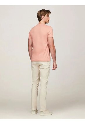 Camiseta Beige Essential Con Logo Tommy Hilfiger