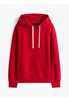 Buzo Rojo Con Capota Y Logo Bordado Tommy Hilfiger