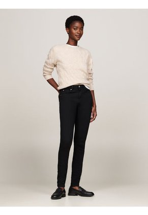 Jeans Negro Como Ceñidos De Talle Medio Y Negros Tommy Hilfiger