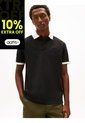 Polo Negro Mesh De Corte Regular Tommy Hilfiger de Tommy Hilfiger
