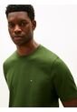 Camiseta Verde De Cuello Redondo Con Logo Bordado Tommy Hilfiger de Tommy Hilfiger