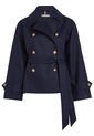 Chaquetón De Botonadura Doble Con Cinturón Mujer Azul Tommy Hilfiger de Tommy Hilfiger
