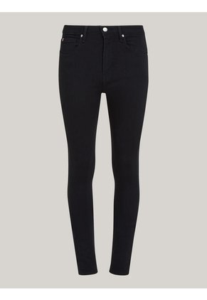 Jeans Negro Como Ceñidos De Talle Medio Y Negros Tommy Hilfiger