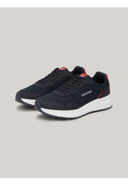 Tenis Azul Robustas Con Mezcla De Texturas Tommy Hilfiger