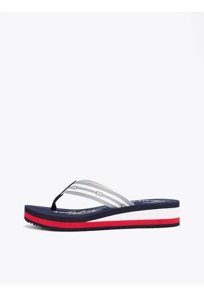 Sandalias Negro Con Logo Distintivo Tommy Hilfiger