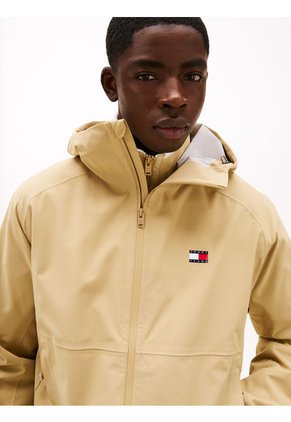 Cortavientos Beige De Corte Amplio Con Cremallera Tommy Jeans