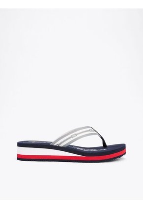 Sandalias Negro Con Logo Distintivo Tommy Hilfiger