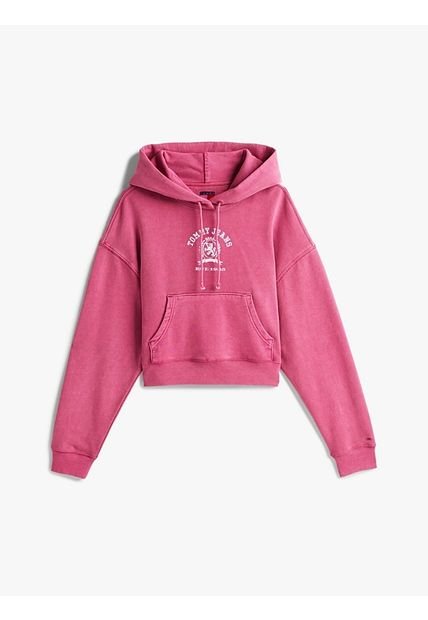 Buzo Azul Holgado Con Capota Y Escudo Tommy Jeans
