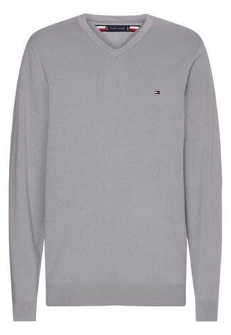 Saco Gris Tejido Essential De Cuello V Tommy Hilfiger