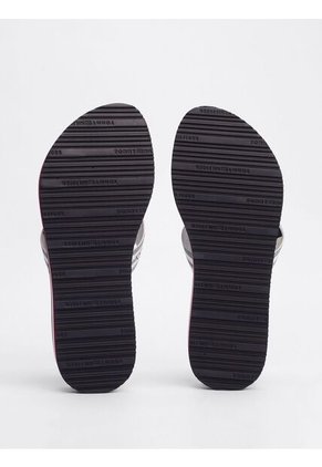 Sandalias Negro Con Logo Distintivo Tommy Hilfiger