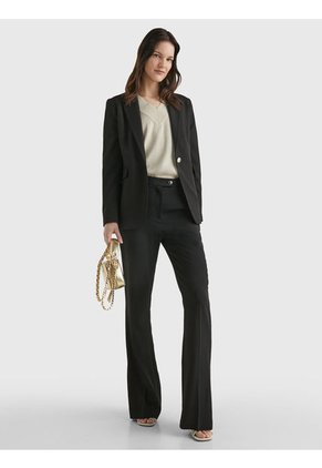 Americana De Traje Con Botonadura Sencilla Mujer Negro Tommy Hilfiger