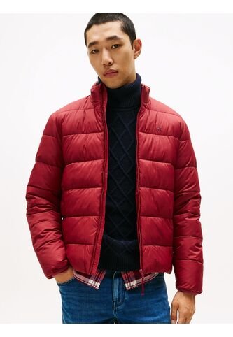 Chaqueta Roja De Cuello Alto Acolchada Con Logo Tommy Hilfiger Tommy Hilfiger