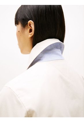 Rompe Beige Viento Estilo Trench Corta Tommy Jeans